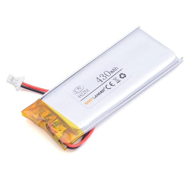 442258 3.7V 430mAh lithium Polymer Battery For headset Bracelet Oticon Streamer 1.4 DVR MP3 MP4 Recording Pen 402060