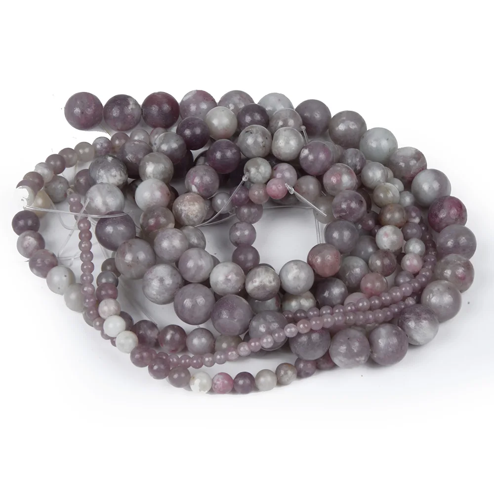 Lilac Stone Lemon Beads Women Jewelry Fashion Making Beads 4 6 8 10 12mm