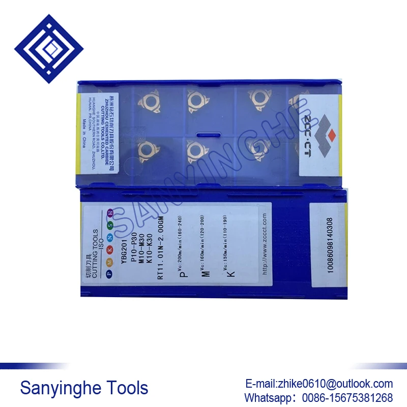

10 шт./лот YBG201 RT11.01N-1.50GM карбидные Токарные вставки с ЧПУ, резьбовые вставки