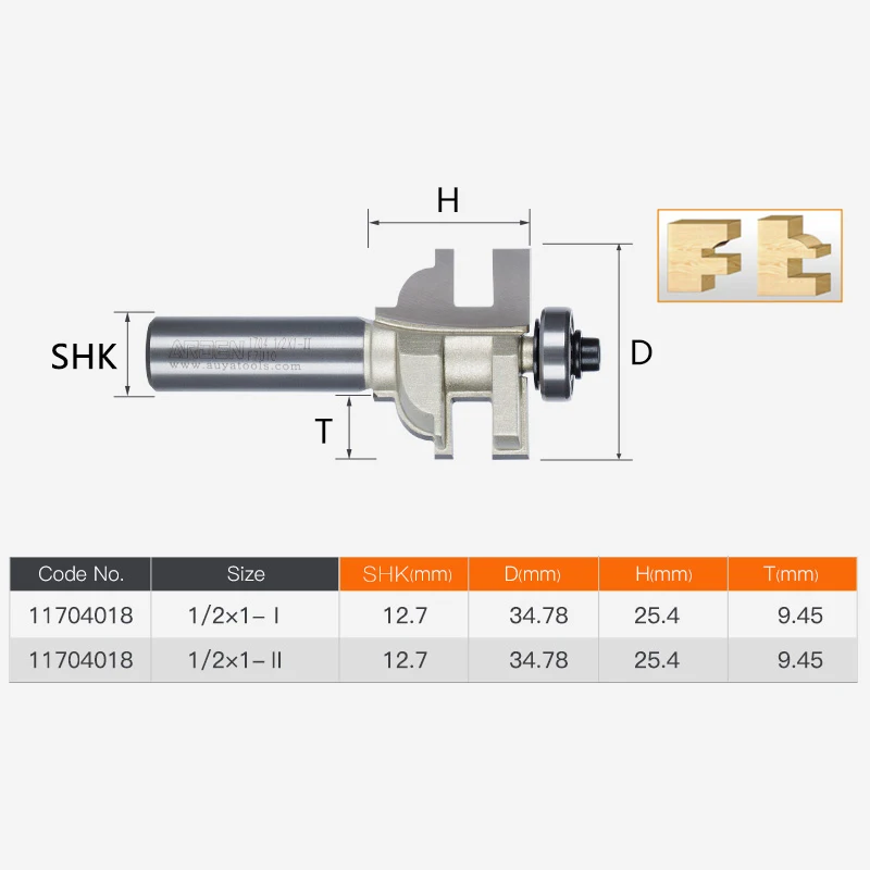 2PCS/Set 1/2 Shank T-Tongue And Groove Set Tongue & Groove Sets Tool Style & Rail Assembles CNC Bit Arden Router Bit