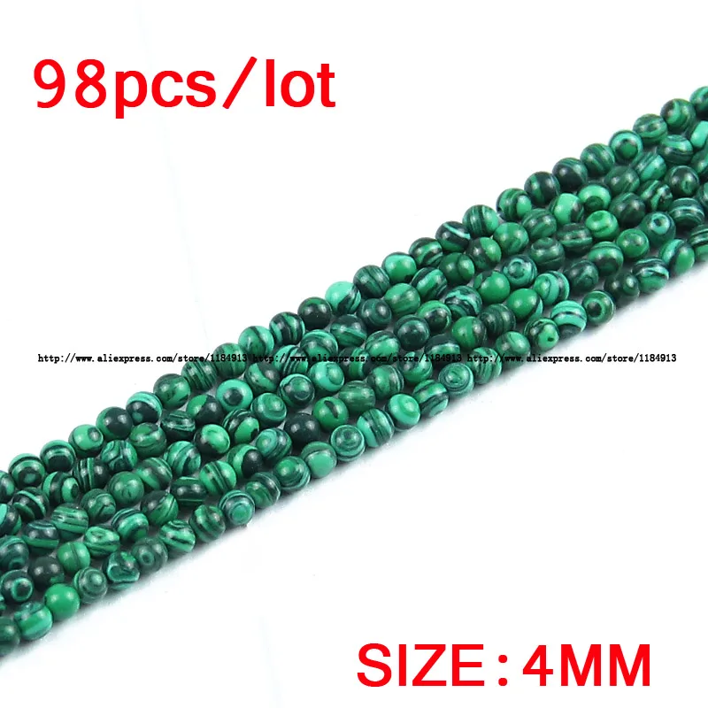 JHNBY Malachite peacock synthesize Stone Round Loose beads ball 4/6/8/10/12MM Jewelry bracelet making DIY accessories wholesale