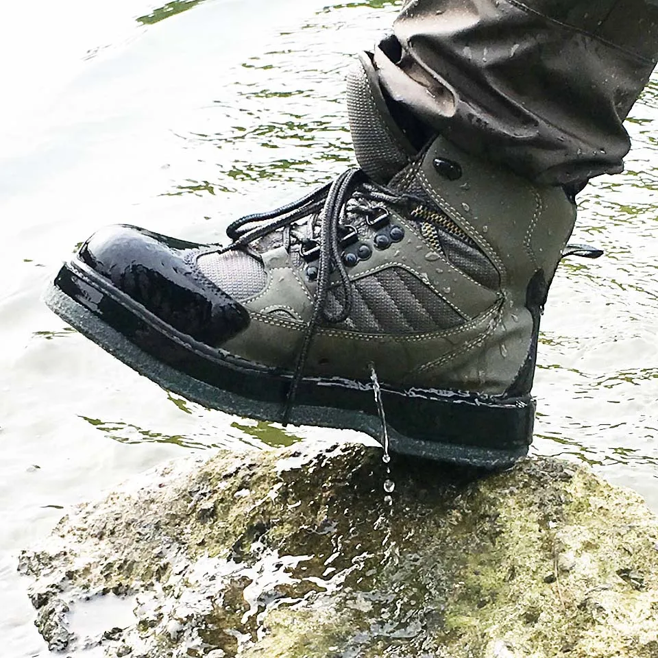 Fly Fishing Shoes Aqua Sneakers Breathable Rock Sport Wading Waders Felt Sole Boots Quick-drying No-slip For Fish Pants Clothing