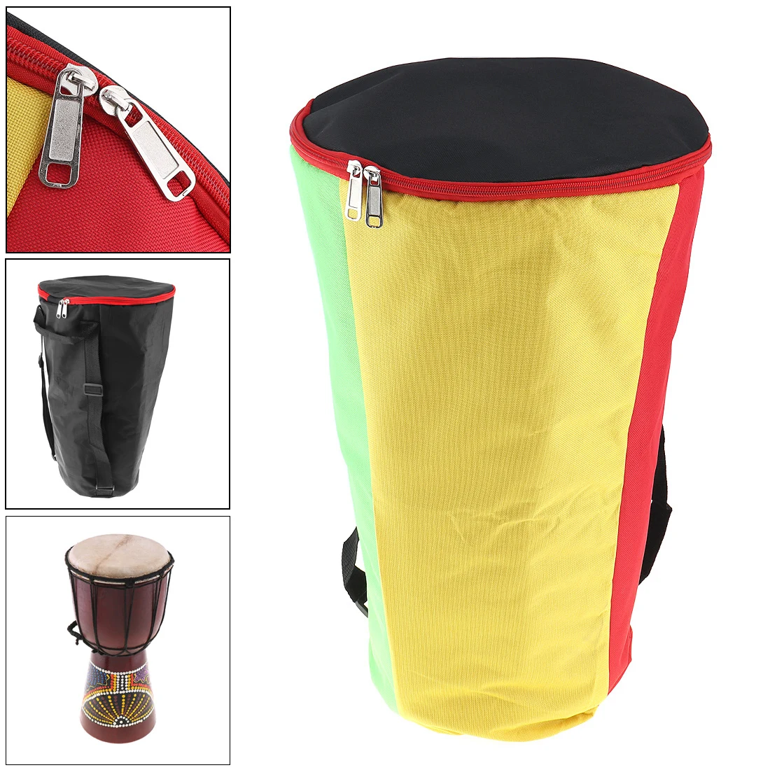 10 Inch Djembe Bag Case Thick Shockproof Waterproof Africa African Drum Bags Tambourine Shoulders Back Package