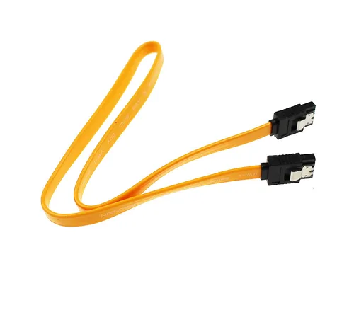Imagen 2 del producto 10 Uds 50 Uds 100 Uds 40cm Serial SATA 3 RAID datos HDD disco duro Cables de señal amarillo recto de alta velocidad SATA 2 Cable de datos