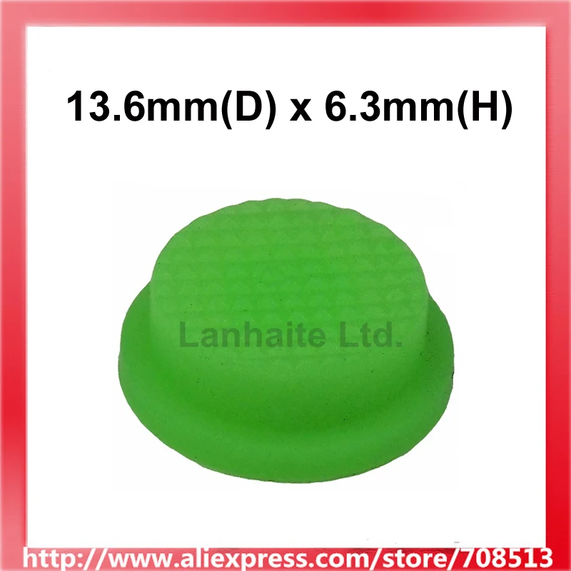 Green Fluorescent Light Silicone Tailcaps 13.6mm x 6.3mm (10 pcs)