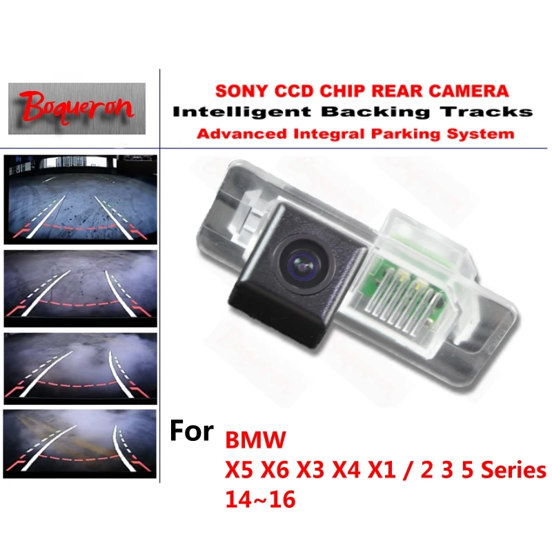 

for BMW X5 X6 X3 X4 X1 / 2 3 5 Series 14~17 CCD Car Backup Parking Camera Intelligent Tracks Dynamic Guidance Rear View Camera