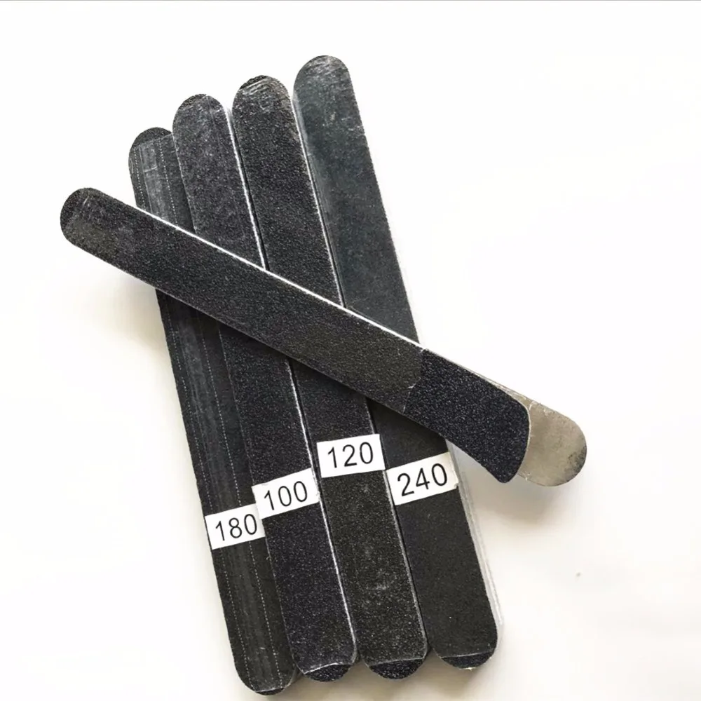 2 pcs metal nail file with 4 sets(80 pcs) removalble pads durable nail file  replacement sandpaper pads