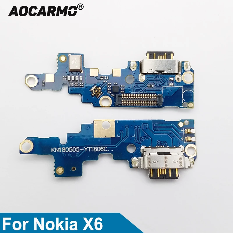 For Nokia X6 / 6.1 Plus TA-1099/1103 Type-C USB Charging Port Charger Dock Antenna Connector Mic Flex Cable Circuit Board