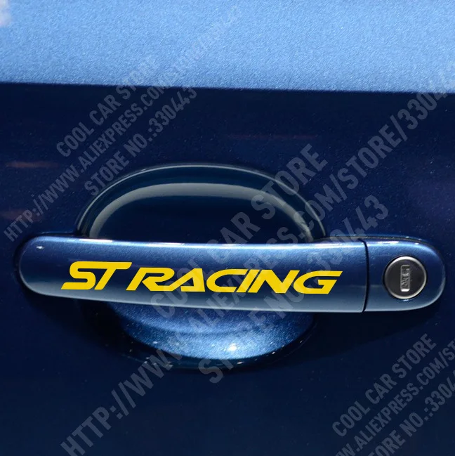 مقبض الباب السيارات التصميم st سباق السيارات ملصقا ل جميع السيارات #4