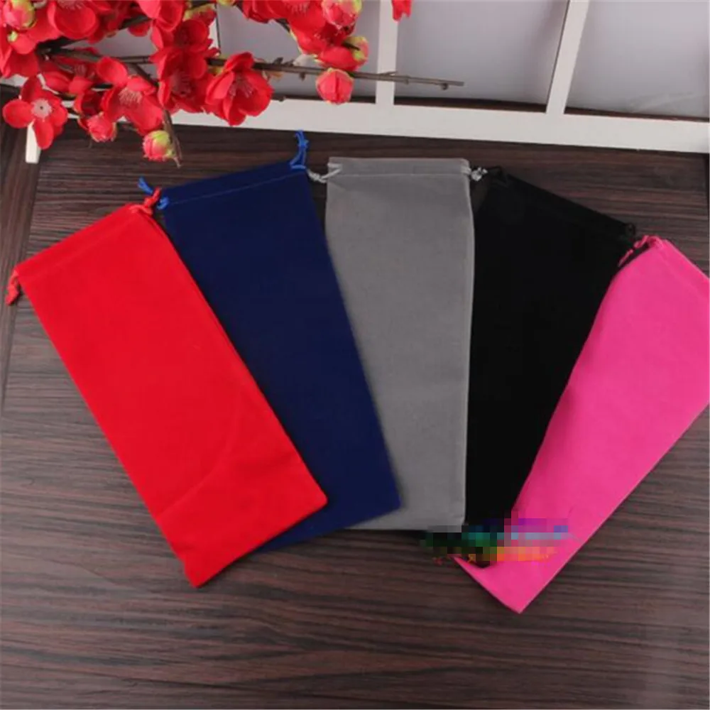 

2016 New Cheap 100x250mm Velvet Drawstring Pouch Bag/Jewelry Bag,Christmas Wedding Gift Bags & Pouches Free Shipping