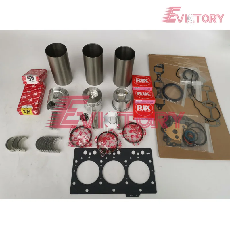 For Yanmar 3TNC78 engine rebuild kit Piston + ring cylinder liner full gasket kit bearing