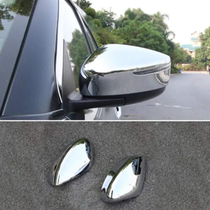 

ABS Chrome/Carbon fibre For Nissan Kicks Accessories 2016 2017 2018 Car rearview mirror decoration Cover Trim Car Styling 2PCS