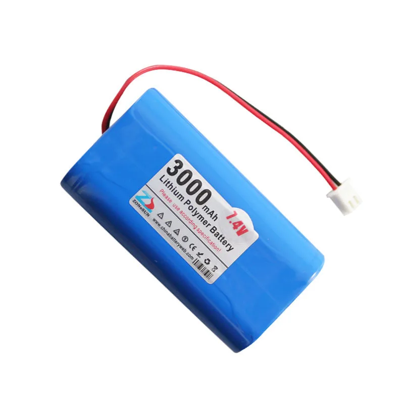Zhong shun núcleo 3000mah 18650 bateria de lítio cilíndrica 7.4v luz forte lanterna guia megafone bloqueio inteligente