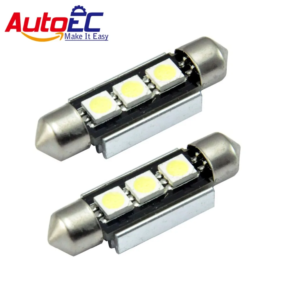 AutoEC 500X Festoon canbus Dome 3 SMD 5050 36mm 39mm 42mm Car Interior Roof Reading License plate Luggage Led NO ERROR #LK16