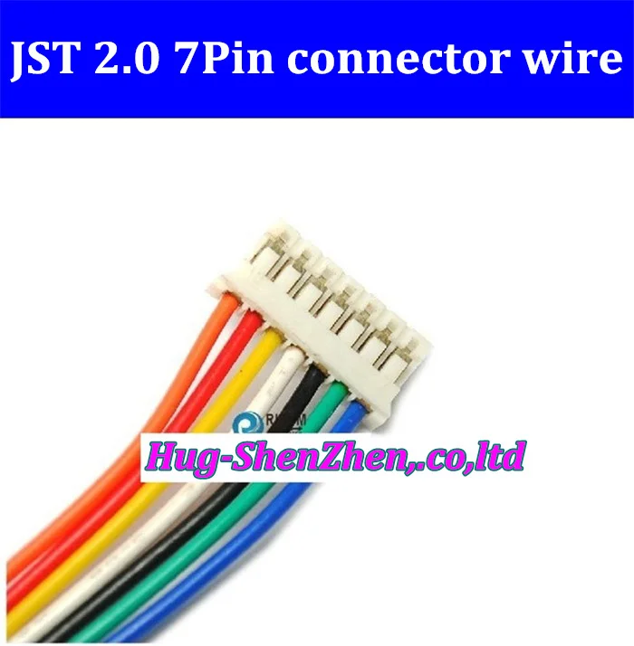 

High quality 7P JST 2.0mm PH2.0 PH 2.0 7pin PH-7p connector with cable 100mm wire 24AWG