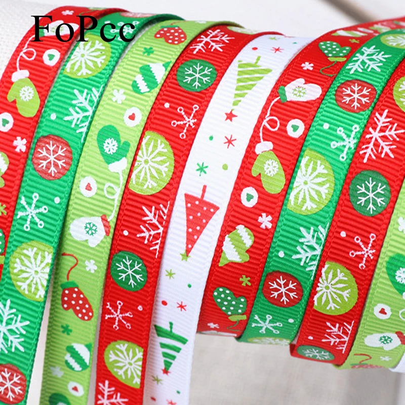 1M High Density Texture Ribbon Christmas Tree  DIY Butterfly Decor Wedding Party Decoration Color Ribbon Print Gift Wrapping