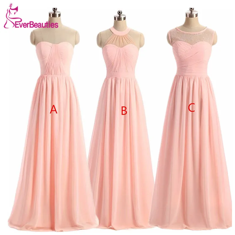 Frauen Licht Rosa Brautjungfer Kleid 2020 vestido de la dama de honor Party Kleid Hochzeit Prom Kleid für Brautjungfer