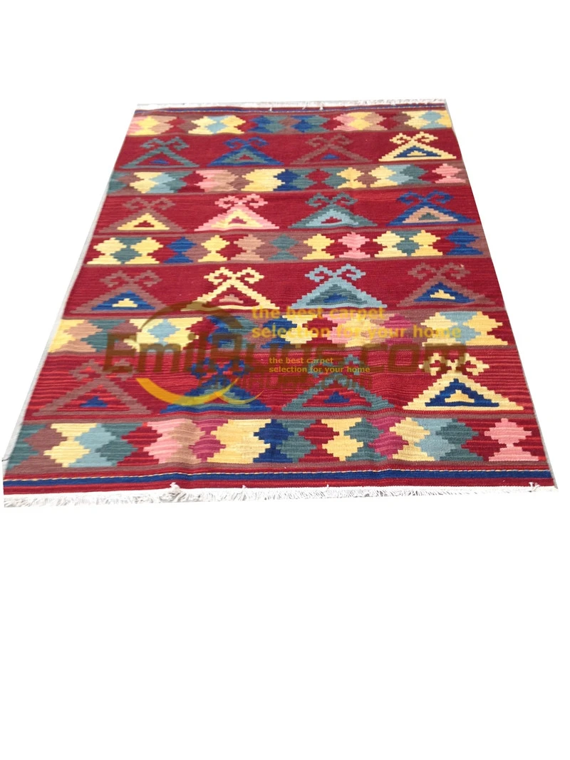 

Hand Woven Kilim Carpet Handwoven Wool Carpets Carpets For Living Room Pattern Geometric Rug Carpet Bohemian Natural Sheep Wool