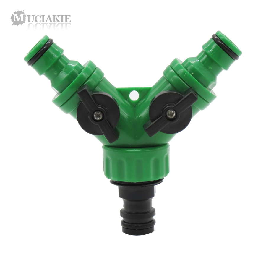 

MUCIAKIE 1set 3/4"Female Thread Y Shape Connector With 3/4"Male Thread Tap Nipple Joint Quick Coupling Drip Garden Irrigation