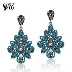 VEYO Round Rhinestone Crystal Earrings For Woman Drop Earrings Luxury Vintage brincos Pendientes High Quality