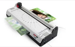 A4 wielofunkcyjny 2 w 1 cieplnej zdjęcie i zimnej etui Laminator + przycinarka do papieru gilotyna do papieru z 10 sztuk folia plastikowa