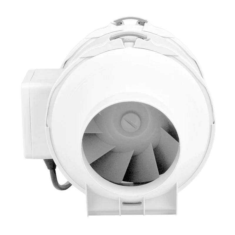 キッチンとバスルーム用のプラスチック製排気ファン,排気管付き4インチブースターファン,インラインダクト,220v