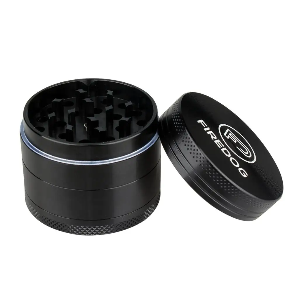 FIREDOG Tobacco Grinder 3 Layers Aluminum Alloy Herbal Herb Spice Grinders Smoking Pipe Accessories Gold Smoke Cutter