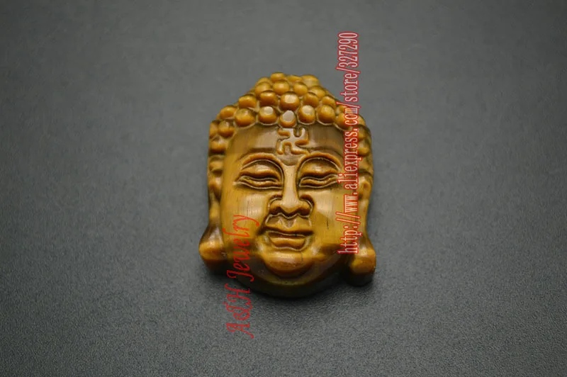 Grade AA Natural Tiger Eyes Guanyin Buddha Head Carved High Quality Fashion Man and Women Lucky Jewelry Making Charms 5pc/lot