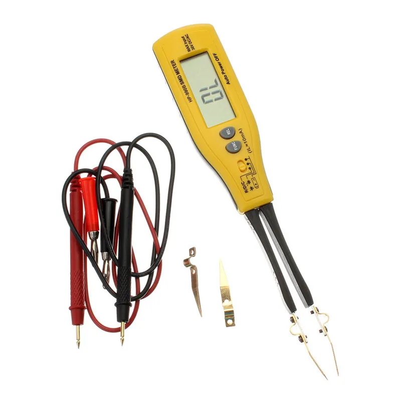 HP-990B SMD Multimeter Diode Capacitance Resistance Tweezers Meter Auto Range Meter Resistor Capacitor Continuity Battery Tester