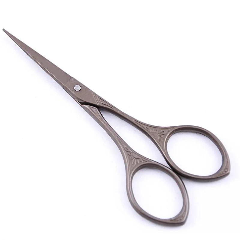 Retro Euro Titanium Steel Mini Scissors Tailor Home Shears Portable Handicrafts Cross Stitch Paper Cutter Tool