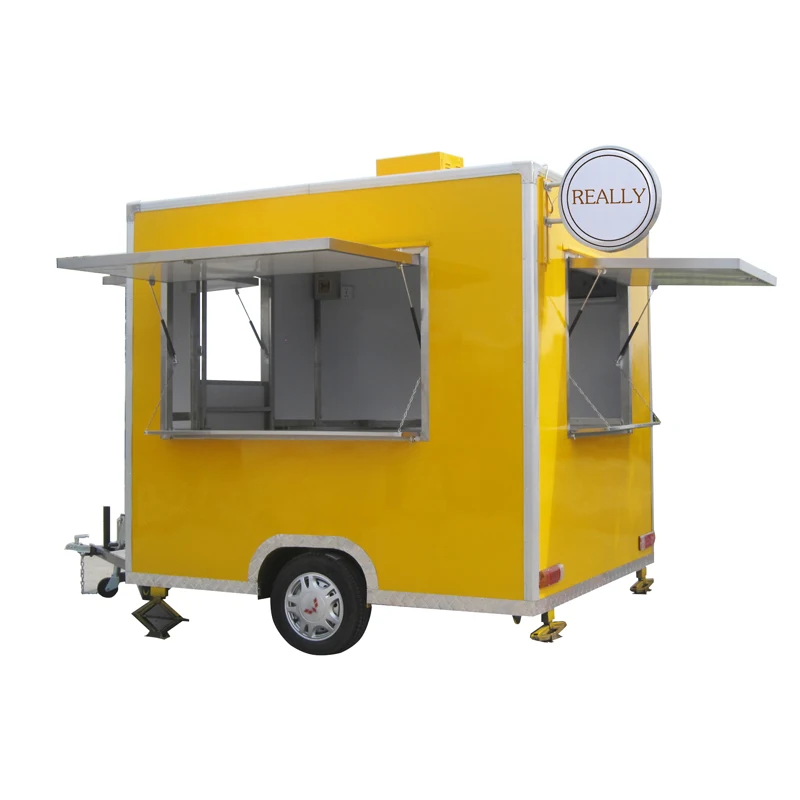 Mobile Food Truck Food Kiosk BBQ Food Trailers Caravan Camper Trailer