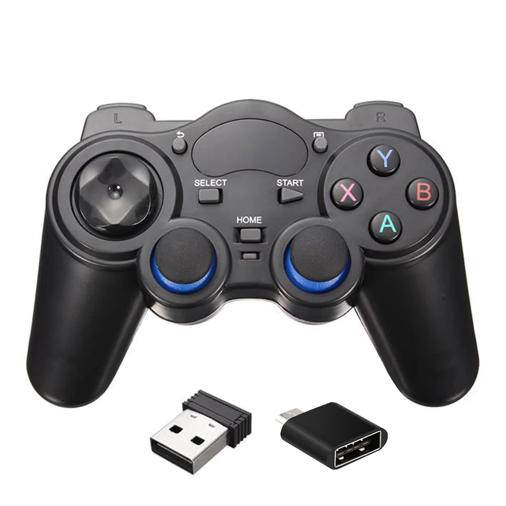 Joystick sem fio do gamepad do controlador do jogo de 2.4GHz para Android TV Box com receptor USB