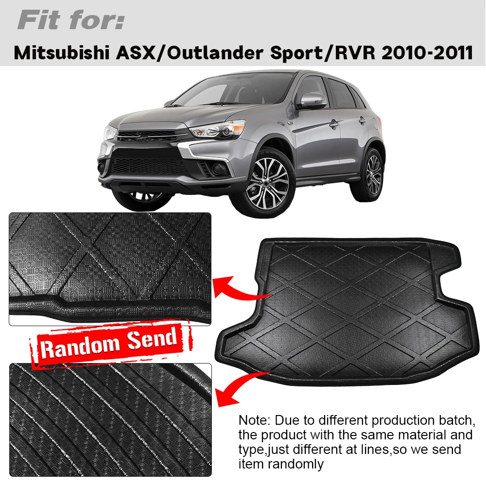 Buildreamen2 For Mitsubishi ASX / Outlander Sport / RVR 2010 2011 Car Trunk Mat Tray Boot Liner Cargo Floor Carpet Mud Protector