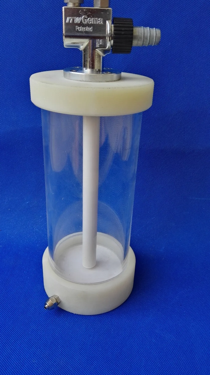 electrostatic powder coating  hopper experiment Mini small paint powder barrel with injector and fluidized bed