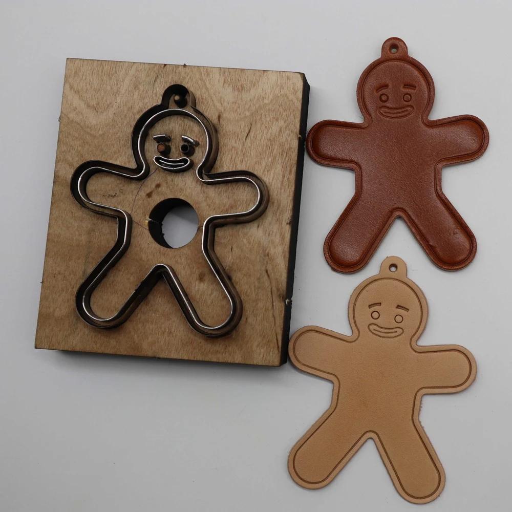 DIY leather craft man shape modeling hanging decoration die cutting knife mould hand machine punch tool template