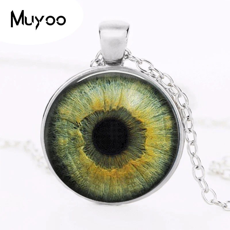 Retail cat\'s eye crystal pendant necklaces personality dragon eye glass dome pendant necklace black choker jewelry necklace HZ1