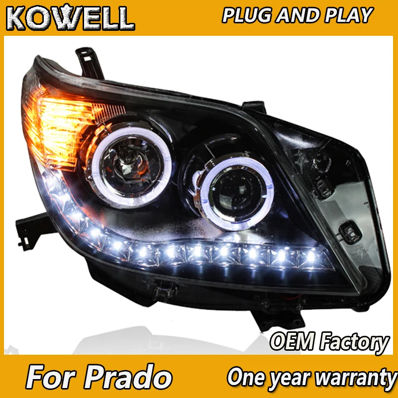 

KOWELL Car Styling for 2010 2011-2013 Prado Headlights Prado LED Headlight DRL Lens Double Beam H7 HID Xenon Car Accessories