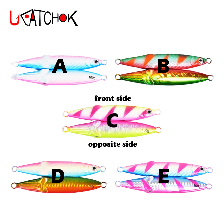 1PCS Luminou Metal Fishing Lure 40g60g80g100g Lead Fishing Baits Metal Jigging Fishing Lure Artificial Hard Bait Fishing Tackle