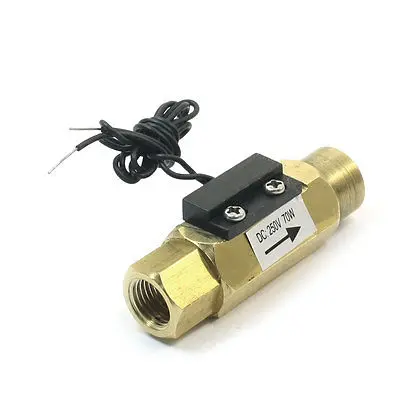 

Brass 2 Wires Magnetic Type Water Flow Switch Flowmeter DC 250V 70Watt 0.5A