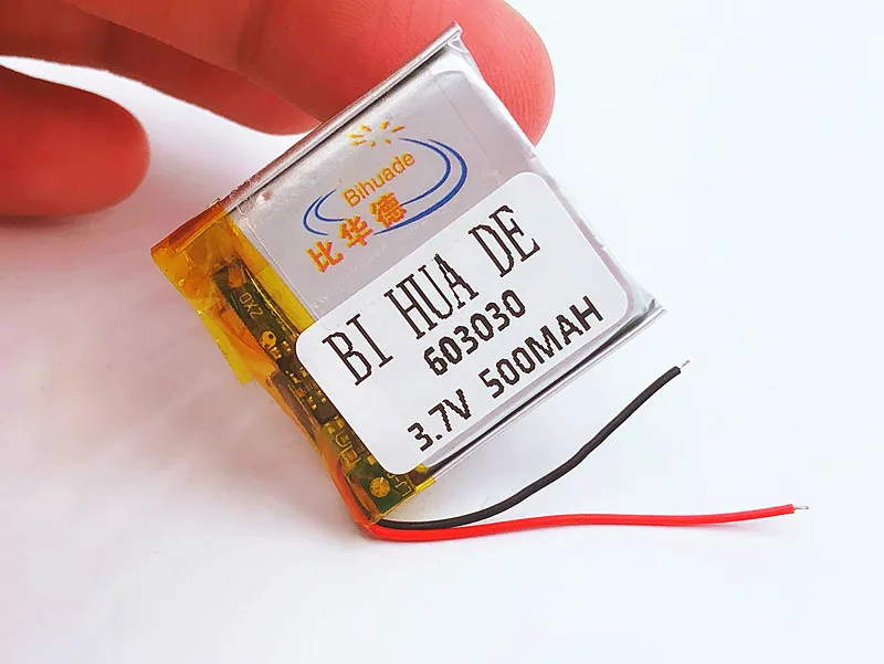 500mAh 3.7V rechargeable battery 603030 li polymer lithium battery li on for MP3 MP4 GPS DVD recorder e-book camera power bank