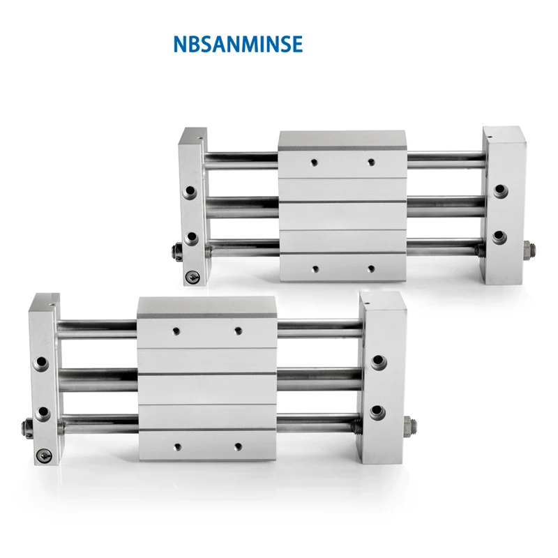 NBSANMINSE CY1L 20 25 32 40mm Magnetically Coupled Rodless Cylinder Slide SMC Type Pneumatic  Cylinder ball bushing bearing