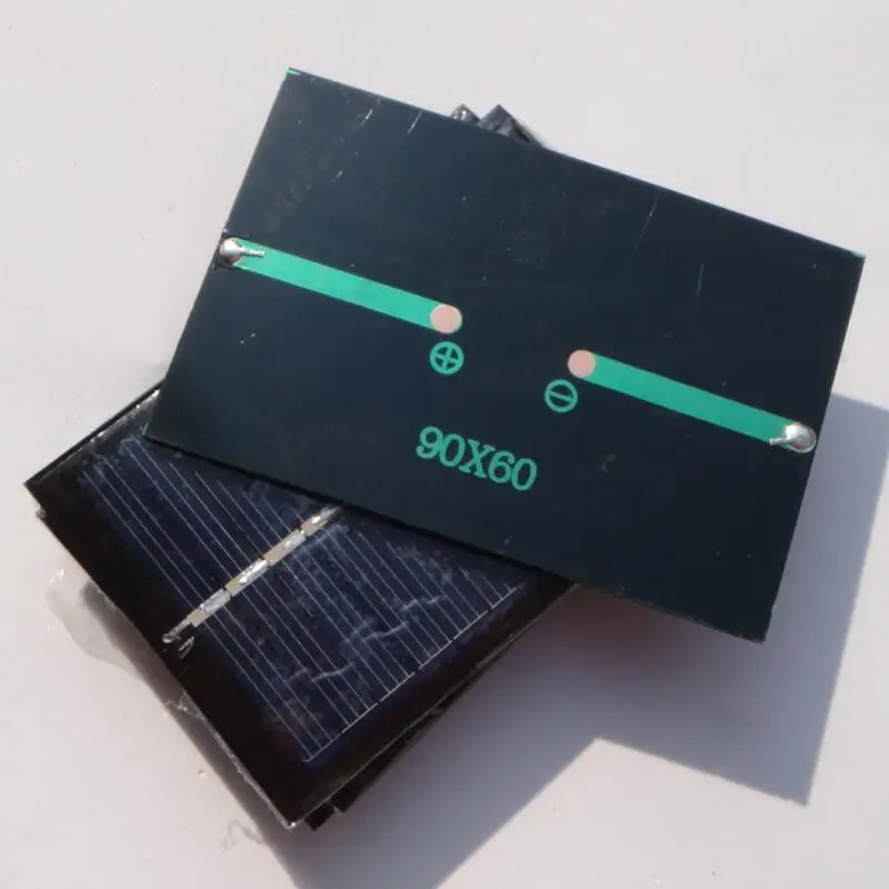 Заводская цена 0,6 Вт 6 В мини-солнечная батарея поликристаллическая солнечная панель солнечный модуль DIY солнечная панель зарядное устройство и игрушки 90*60*3 мм 10 шт.