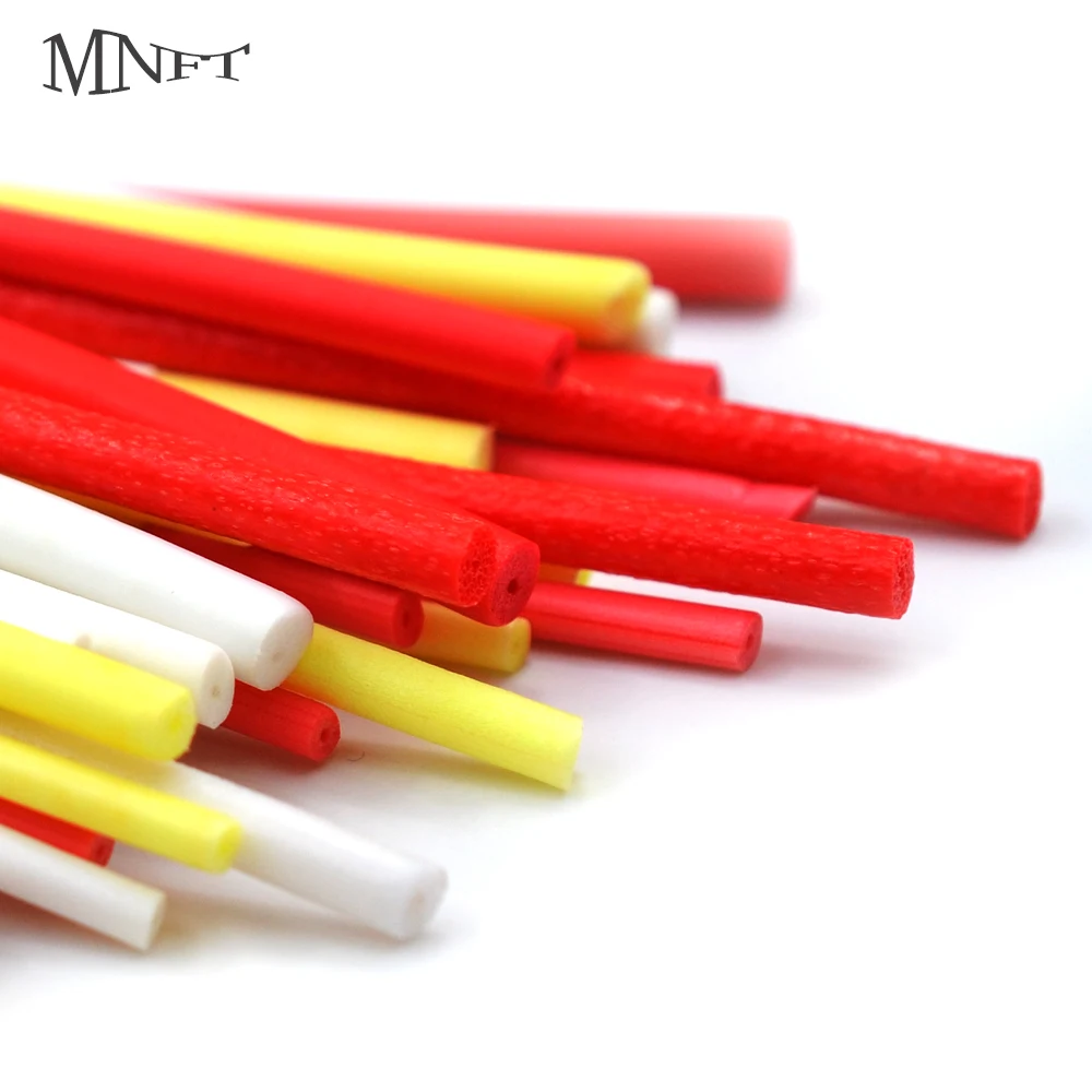 MNFT 10Pcs 2.5/3.3/3.7/4.5mm High Density Cylinder Foam for Fishing Float DIY Making Fly Tying Rig Making Red Yellow White