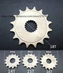 1pcs  Motorcycle chain sprocket for GS EN GN125 HJ125K-A motorcycle sprocket/Front Engine Sprocket  428-14T15T 16T  Teeth