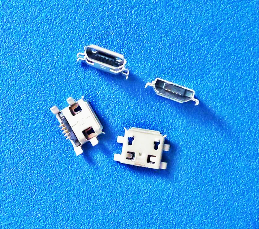 10Pcs Micro USB Jack Connector Type B Female 5Pin Tail Board 0.8mm Type Solder Socket Connectors Charging Socket for PCB Board