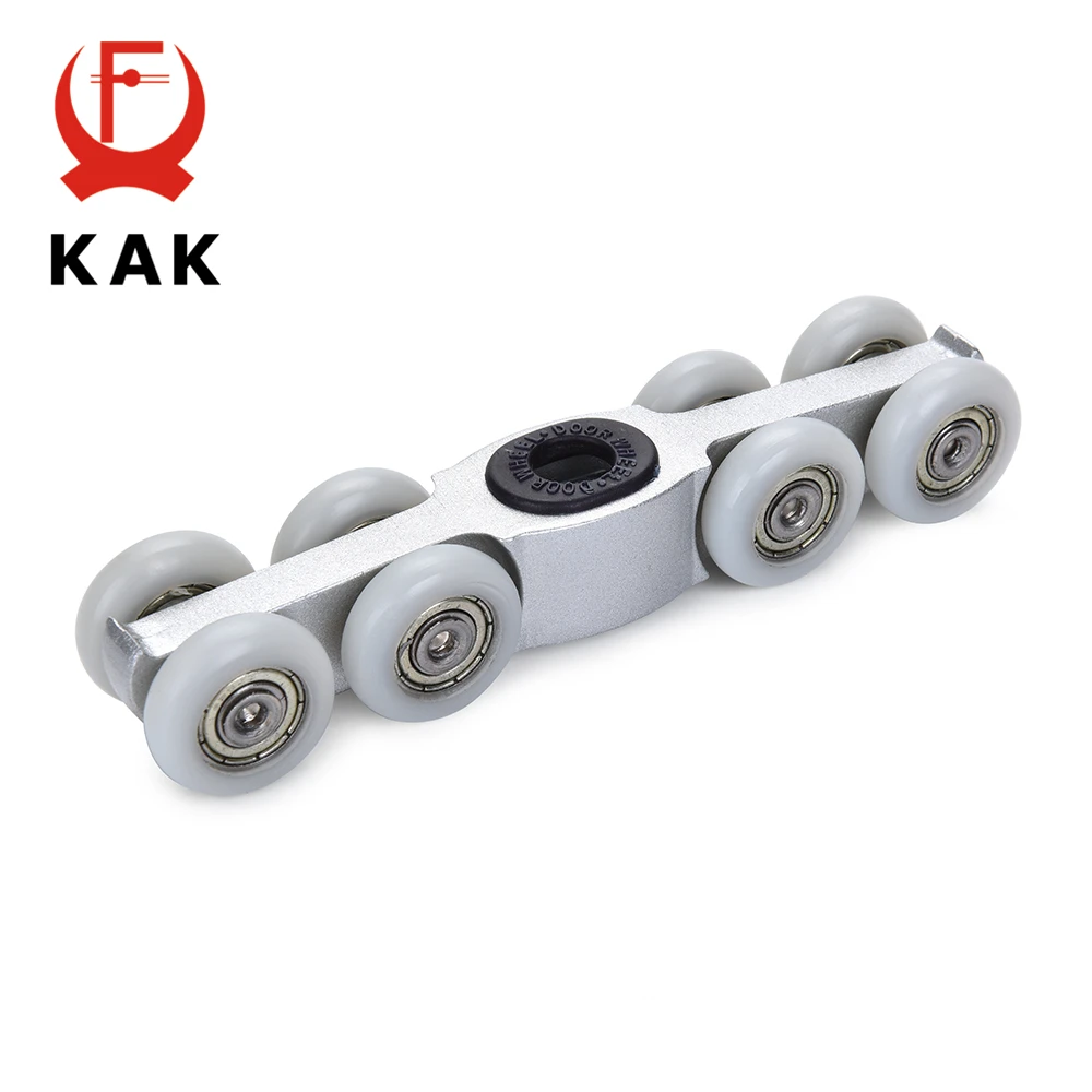 KAK Stainless Steel Glass Hanging Wheels 100KG Glass Sliding Door Rollers Bedroom Meeting Room Wardrobe Door Roller Wheels