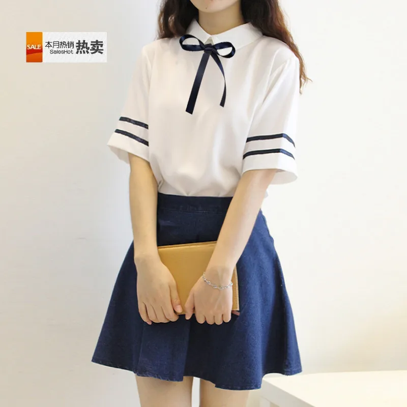 British Navy style sailor uniforms JK Japanese and Korean uniforms school uniforms clothes graduating college wind suit