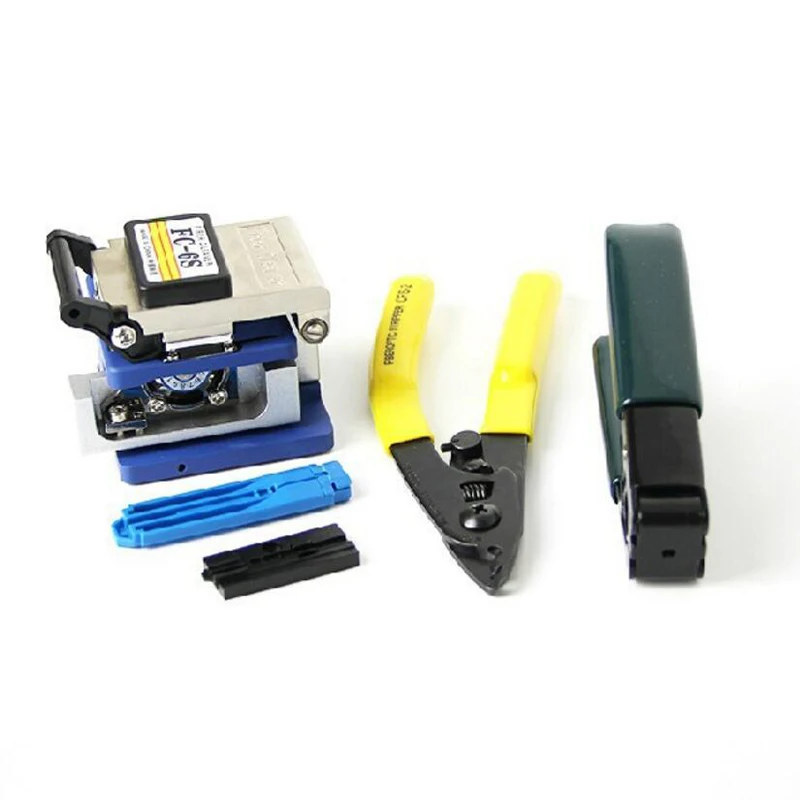 

5 In 1 FTTH Fiber Optic Tool Kit ,FC-6S Fiber Cutter +Double port Miller Wire stripper/Cable scissors Use Ftth Fttx Equipments