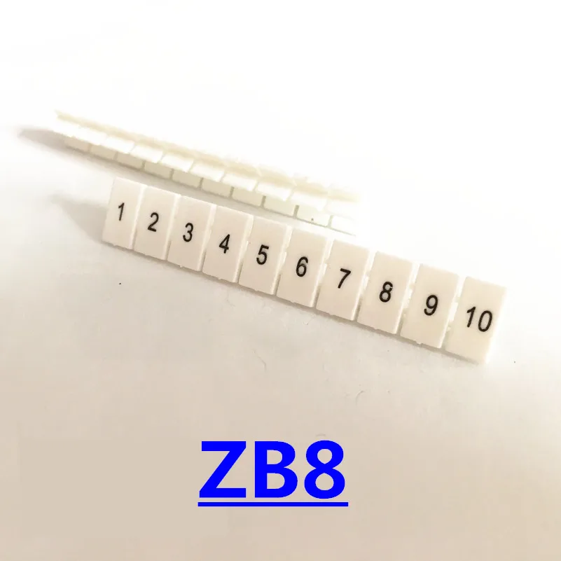 

ZB8 Din Rail Terminal Blocks Maker Strips with Numbers Printed, Suit UK6N URTK/S free shipping