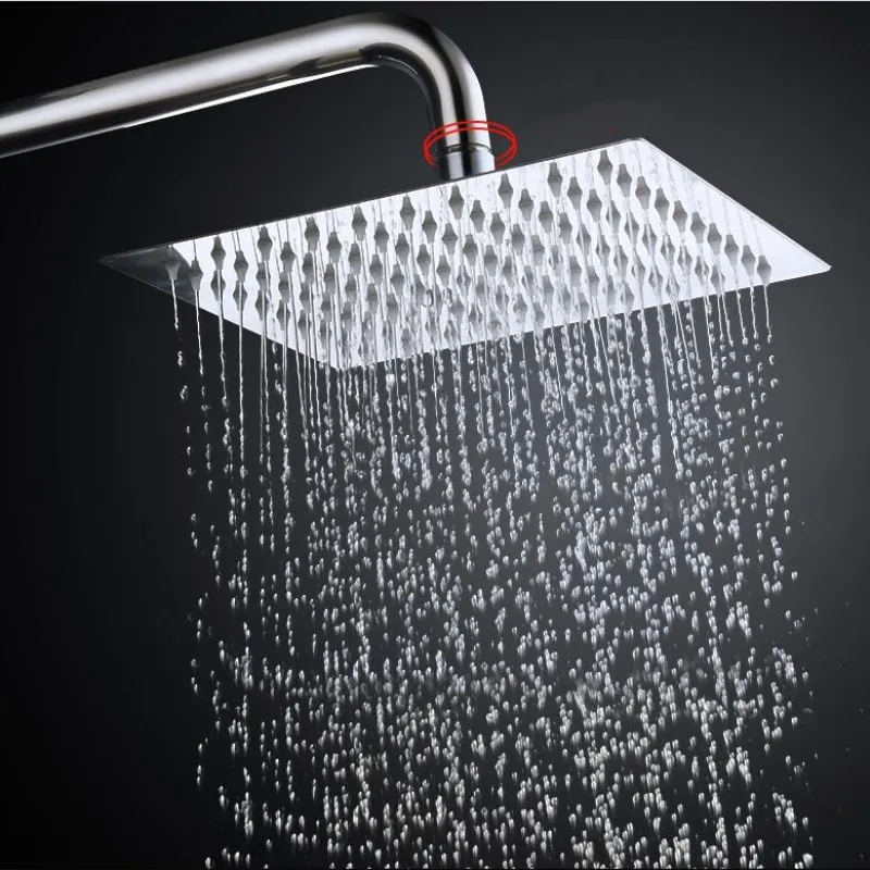 Ceiling Rainfall Shower Head  304Stainless Steel Ultra-thin Shower heads G1/2' Shower Chrome Finish Round & Square